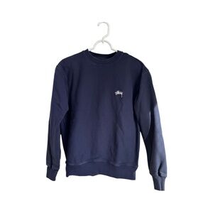 Stüssy Basic Crew Sweatshirt – Navy – Men’s Size S